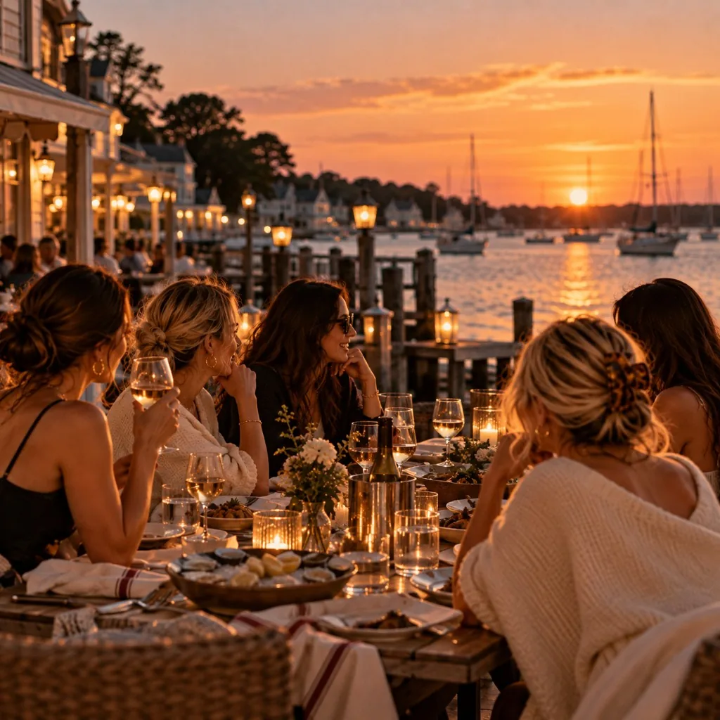 Candlelit group dinner reservation for a celebratory weekend